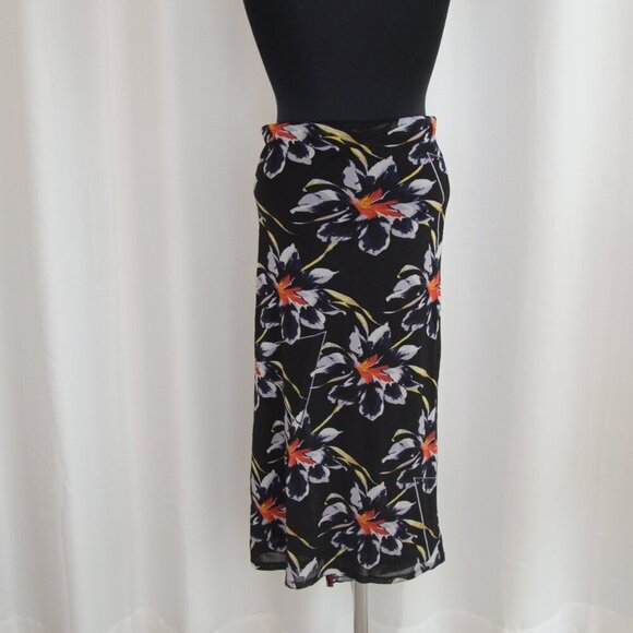 Diane Von Furstenberg Side Cinch Skirt In Lanell Black Sz S - Picture 3 of 7